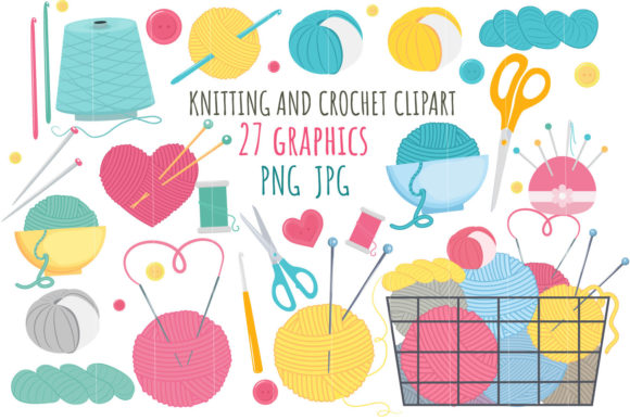 Elevating Creative Projects with Knitting and Crochet Clip Art