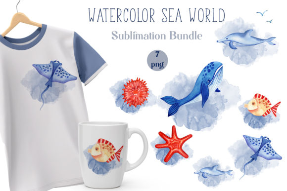 Exploring the Creative Potential of the Watercolor Sea World Sublimation Bundle