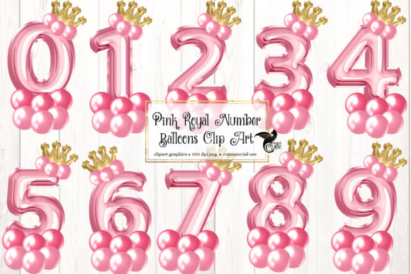Integrating Pink Royal Number Balloons Clipart into Professional Design Workflows