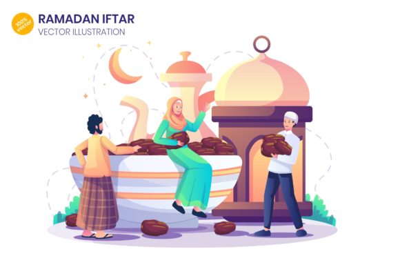 Integrating Ramadan Iftar Vector Illustration into Your Creative Workflow