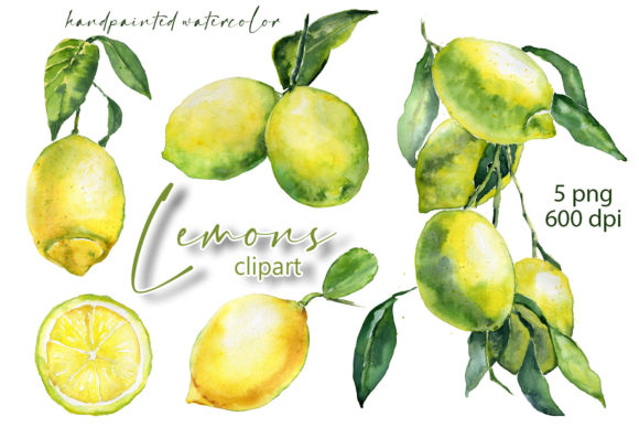 Strategic Branding with the Watercolor Lemon Fruit Clip Art Pack